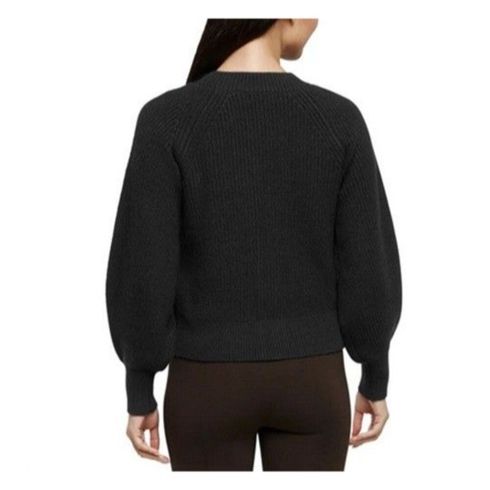 Banana Republic Women's 5 Button Cardigan Sweater Balloon Sleeve Black XL NWT - Picture 3 of 3